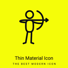 Archer With Bow minimal bright yellow material icon