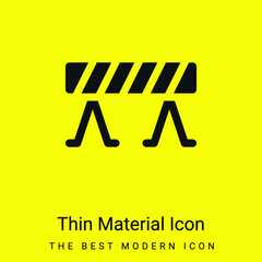 Barrier minimal bright yellow material icon