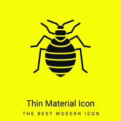 Bed Bug minimal bright yellow material icon