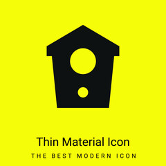 Birdhouse minimal bright yellow material icon