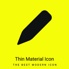 Black Crayon minimal bright yellow material icon