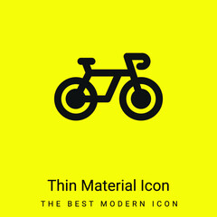 Fototapeta premium Bike minimal bright yellow material icon