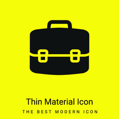 Briefcase minimal bright yellow material icon