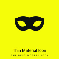 Black Carnival Mask Shape minimal bright yellow material icon