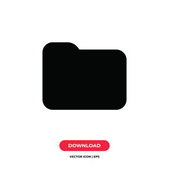 Folder icon vector. Folder sign