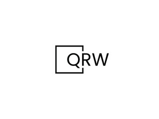 Obraz premium QRW letter initial logo design vector illustration