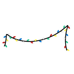 Holiday colorful shining garland decoration vector illustration