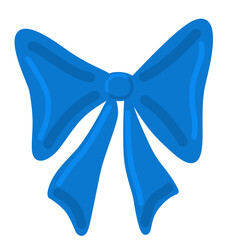 Holiday blue bow for decorations vector illustration