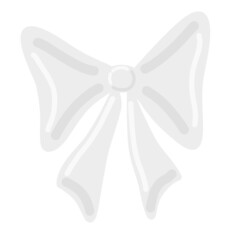 Holiday white bow for decorations vector illustration