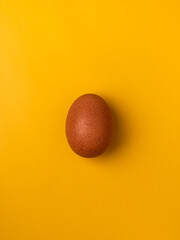 Egg on a yellow background.