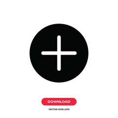 Obraz premium Plus icon vector. Add sign