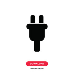 Plug icon vector. Energy sign
