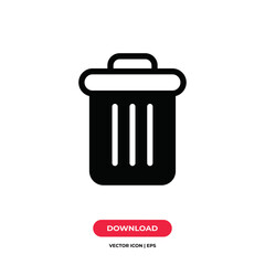 Garbage icon vector. Trash sign