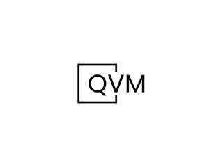 QVM letter initial logo design vector illustration