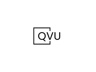 QVU letter initial logo design vector illustration