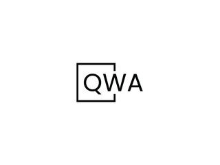 QWA letter initial logo design vector illustration