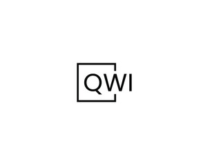 QWI letter initial logo design vector illustration