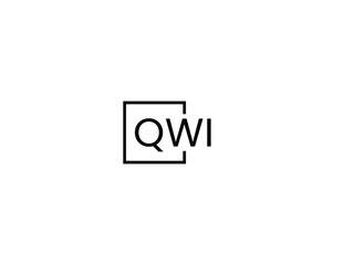 Obraz premium QWI letter initial logo design vector illustration