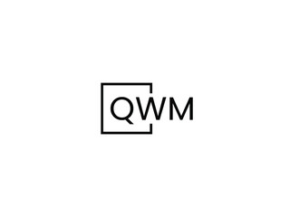 QWM letter initial logo design vector illustration
