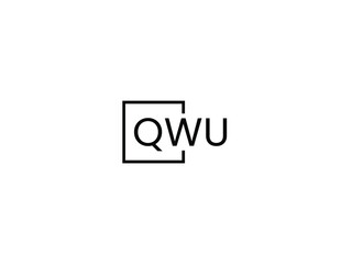 QWU letter initial logo design vector illustration