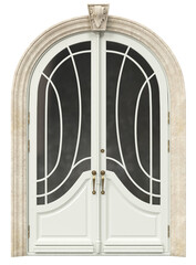 Entrance classic doors for the house