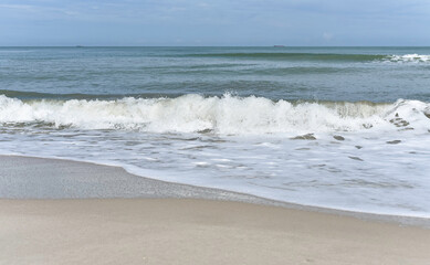 White soft Seawave surf on the beach,