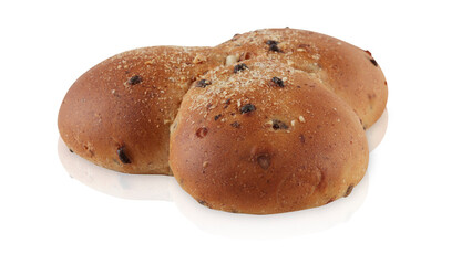 fresh bread  isolated on white background with clipping path