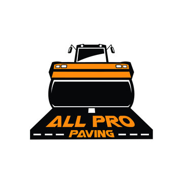 Ready made paving company logo vector template set