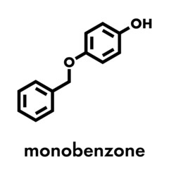 Monobenzone drug molecule. Skeletal formula.