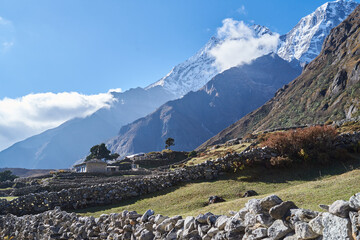 House in Lungdhen village,  Khumbu Valley, Nepal