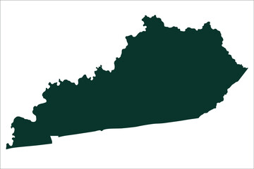 Fototapeta premium KENTUCKY map Sacramento green Color on White Background