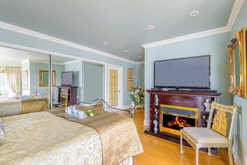 Beautiful and modern home and hotel bedroom interior design.