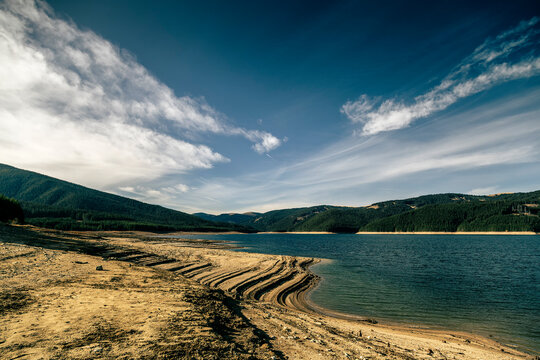 Vidra Lake in Parang Mountains, Romania.