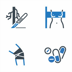 Medical And Treatment Icon Set 4