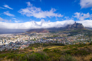 View of Cape Town with Table Mountain from Signal Hill,South Africa