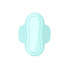 Menstrual pad isolated on white background. Vector illustration