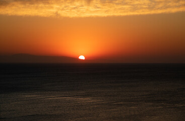 Sunrise in Faliraki east coast of the Greek Island