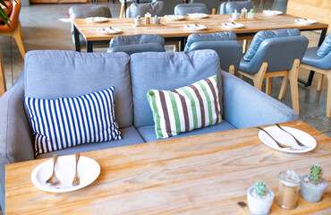 sofa and chair in the cafe