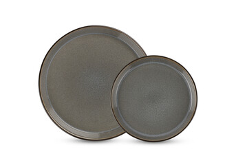 ceramic plate porcelain dish isolated on white background with clipping path