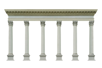 Elements of architectural decorations of buildings. Old arch. Neoclassical style