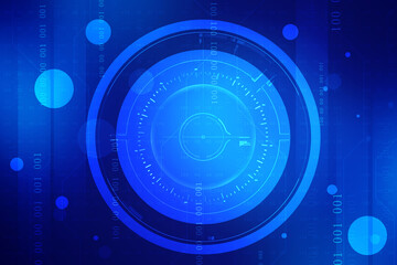 Obraz premium 2d illustration Abstract futuristic electronic circuit technology background