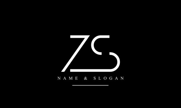 SZ, ZS, S, Z abstract letters logo monogram