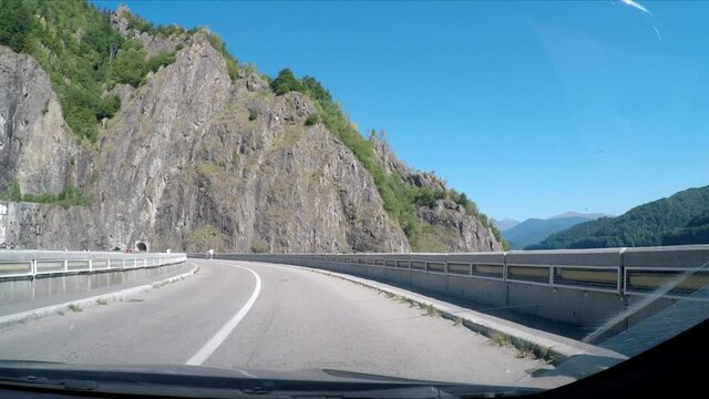 The barajul vidraru hydroelectric dam in the carpathian of Romania
