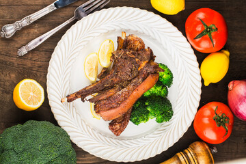 Delicious roast lamb chop，roast mutton