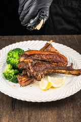 Delicious roast lamb chop，roast mutton