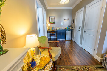 Fragment of interior design of a luxury boutique living room