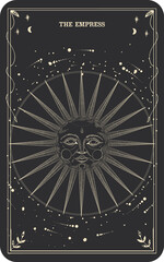 vintage vintage style deck of tarot cards. magical predictions of the future, mysterious characters.