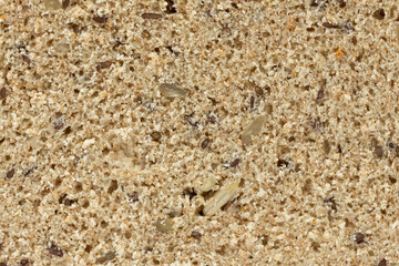 The homemade natural bread with seeds