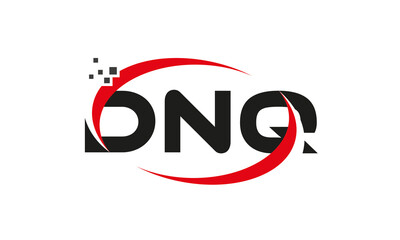dots or points letter DNQ technology logo designs concept vector Template Element