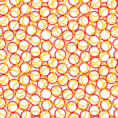 Circles, rings pattern. Circular figures seamless ornament. Geometric motif. Rounds background. Circle, ring shapes ornate. Digital paper, web design, textile print, abstract wallpaper, vector art.